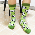 Combed Cotton Crew Socks – Novelty Patterned Casual Apparel for Men and Women