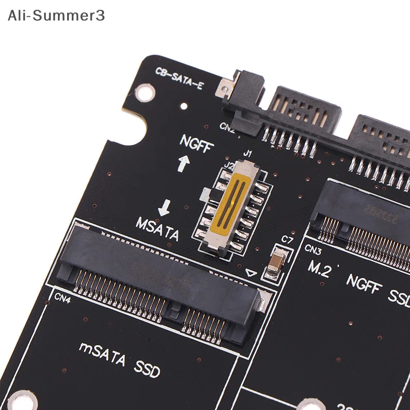 M.2 NGFF and mSATA SSD to SATA Adapter Board for Disk Conversion