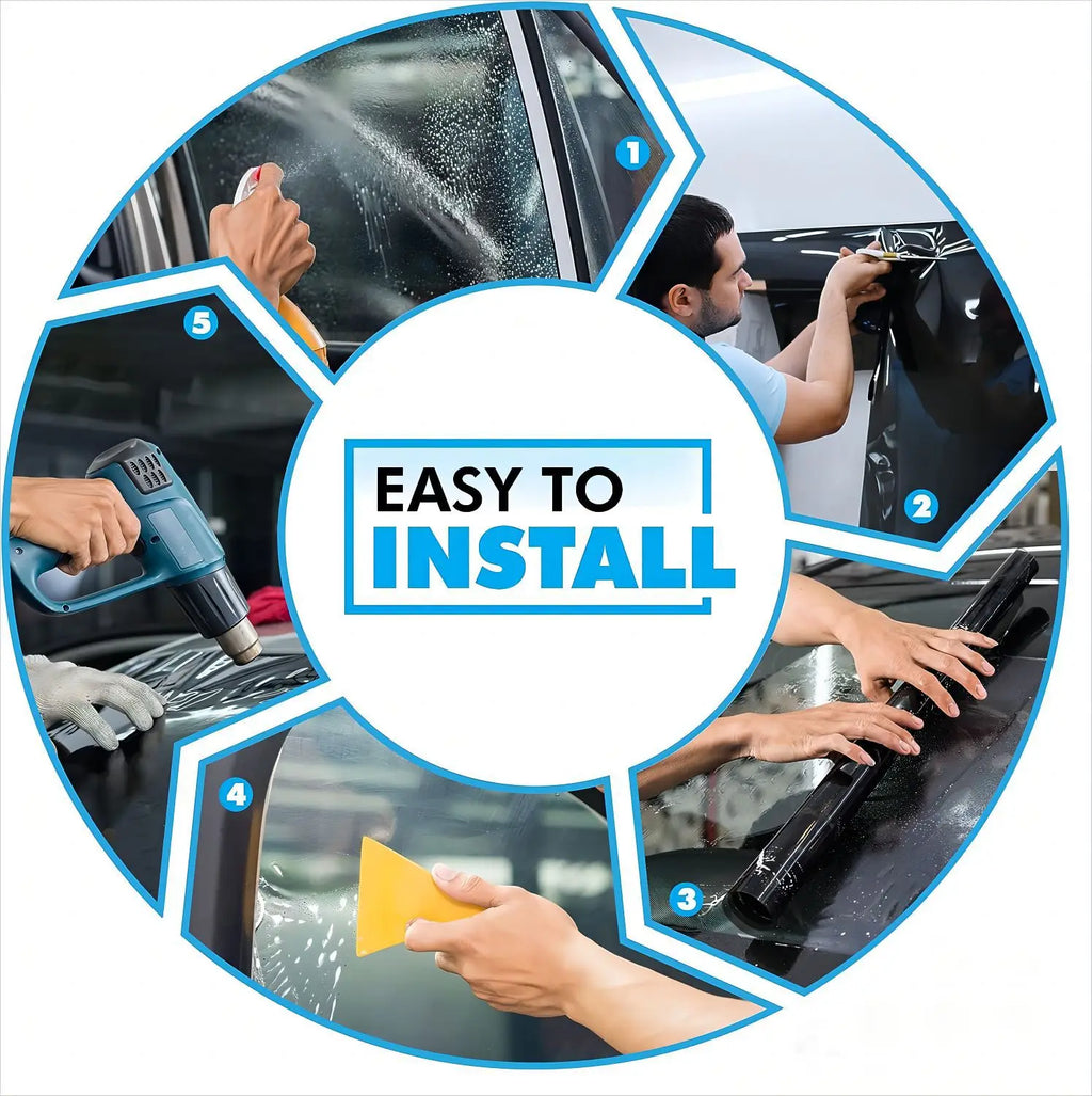 Car Window Tint Film – UV Protection Vinyl for Privacy and Solar Heat Blocking