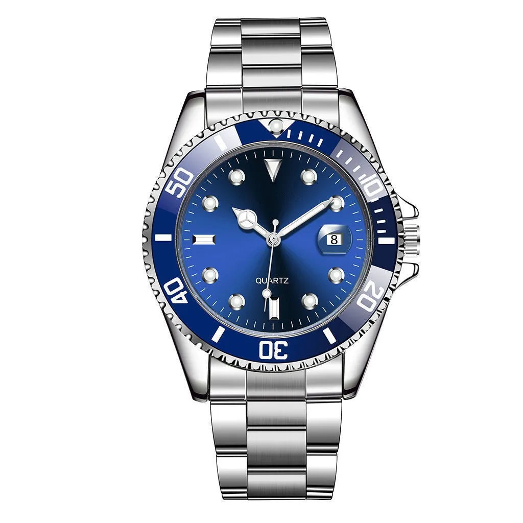 Hip Hop Mens Wristwatch – Luxury Sport Analog Watch and Bracelet Set