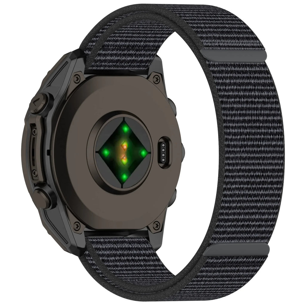 Nylon Hook and Loop Sport Strap – Adjustable Wristband for Garmin Fenix Series