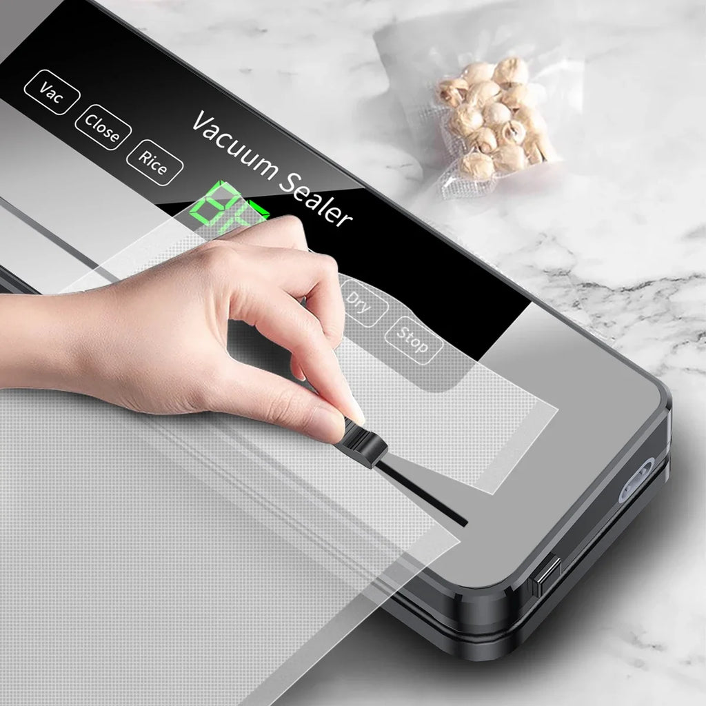 Electric Vacuum Sealer – UV Sterilization with Cutter for Food Storage