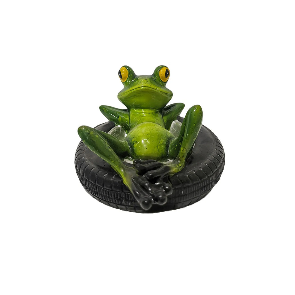 Floating Frog Pond Statue – Realistic Garden Ornament for Outdoor Decor