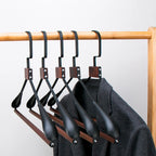 Solid Wood Clothes Hangers – Swivel Hook Rack for Coats and Jackets