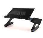 Aluminum Laptop Cooling Stand – Foldable Notebook Tray for Bed Office Desk