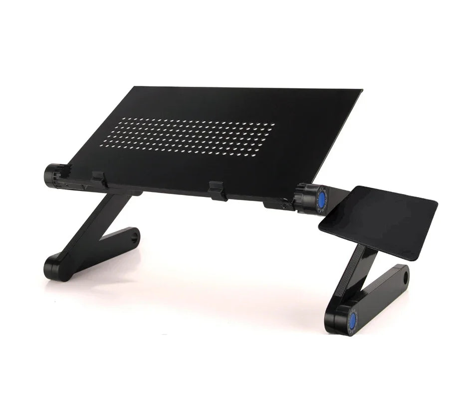 Aluminum Laptop Cooling Stand – Foldable Notebook Tray for Bed Office Desk