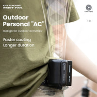 Portable Waist Clip Fan – Rechargeable Cooling Device for Outdoor Camping