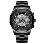 Stainless Steel Quartz Watch – Waterproof Luminous Calendar for Business Men