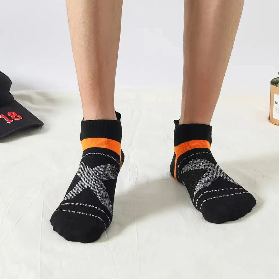 Breathable Cotton Ankle Socks – Men's Athletic Gear for Summer Outdoor Sports