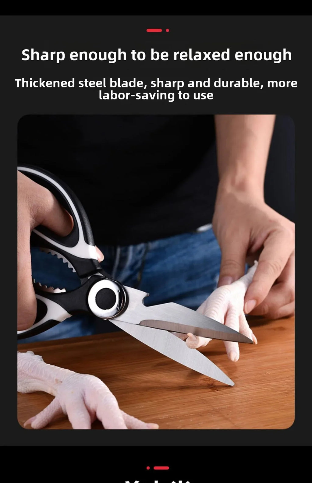 Heavy Duty Kitchen Shears – Stainless Steel Scissors for Poultry and Meat