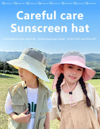 Kids Sunshade Fishing Hat – Breathable Wide Brim Shawl for Outdoor Summer