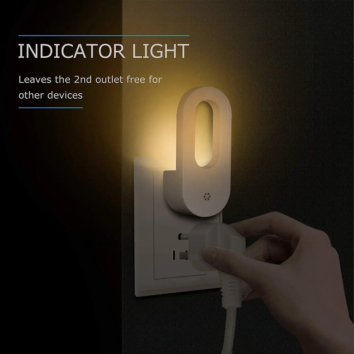 Twilight Sensor Night Light – Warm White Energy Saving Lamp for Kids Bedroom