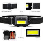 LED COB Headlamp – Waterproof Bright Flashlight for Outdoor Camping and Kids