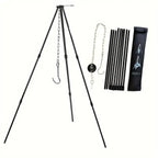 Adjustable Campfire Tripod – Stable Hanging Pot Stand for Outdoor Cooking
