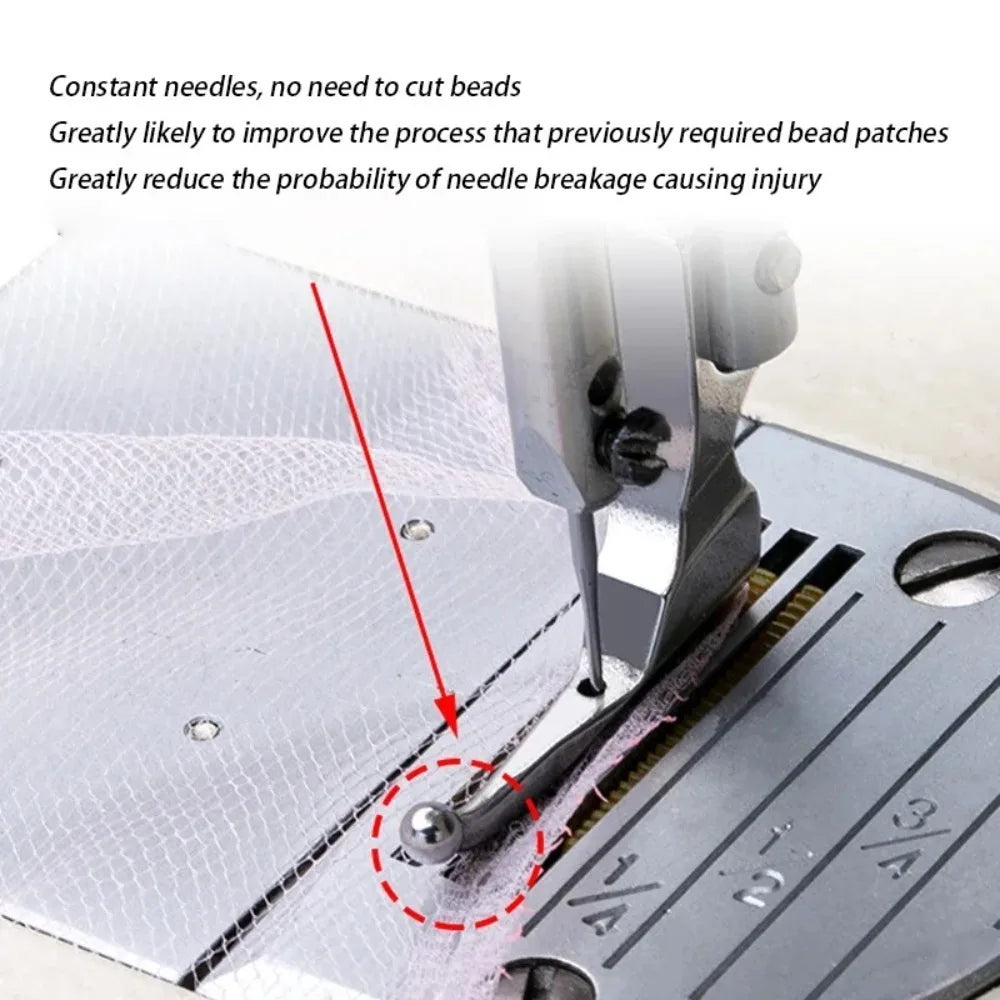 Bead Sequin Presser Foot – Universal Sewing Accessory for Bridal Attire