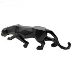 Large Geometric Panther Statue – Abstract Resin Leopard for Home Office Decor