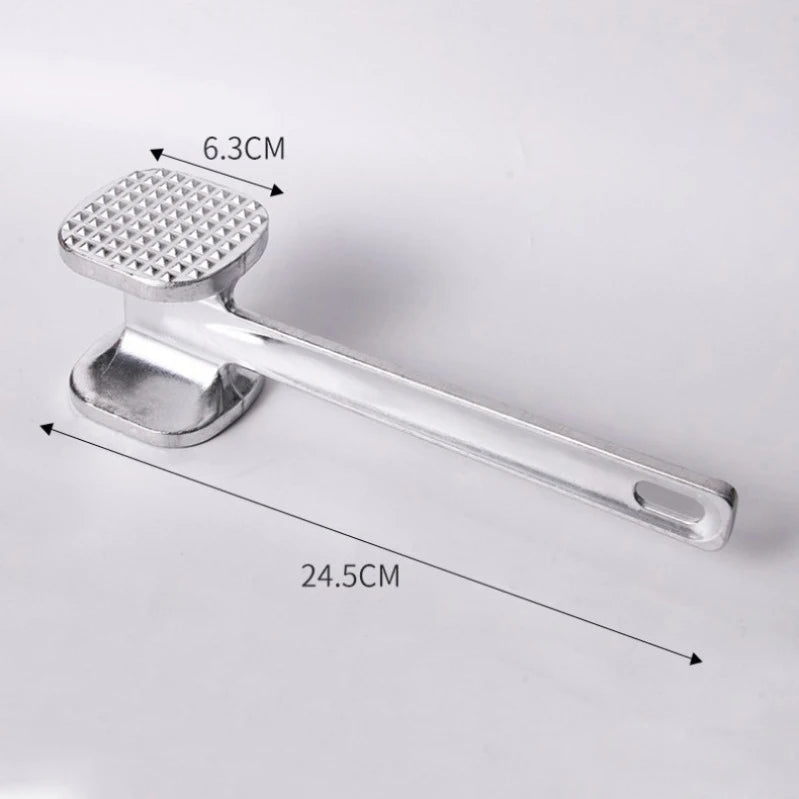 Stainless Steel Meat Tenderizer – Double-Sided Heavy Duty Hammer for Kitchen
