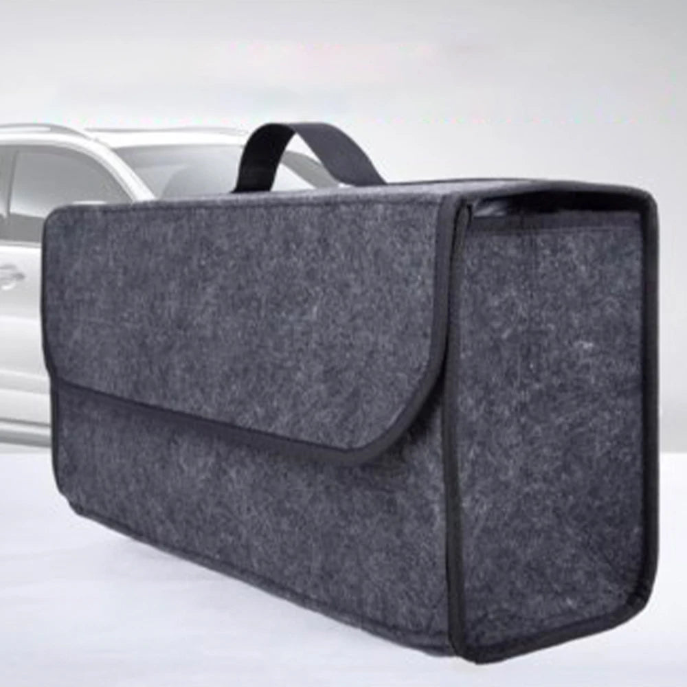 Large Felt Trunk Organizer – Anti-Slip Storage Bag for Car Cargo Management