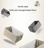 Linen Folding Storage Basket – Fabric Organizer for Wardrobe and Laundry