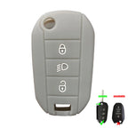 Silicone Flip Key Fob Cover – Protective Remote Case for Peugeot and Citroen