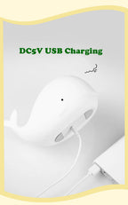 Silicone Whale LED Night Light – Rechargeable RGB Lamp for Kids Bedroom Decor