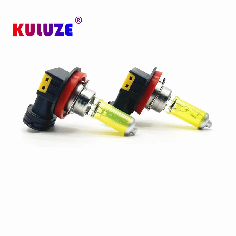 H8 Halogen Fog Light Bulbs – 3000K Yellow Automotive Headlight Replacement