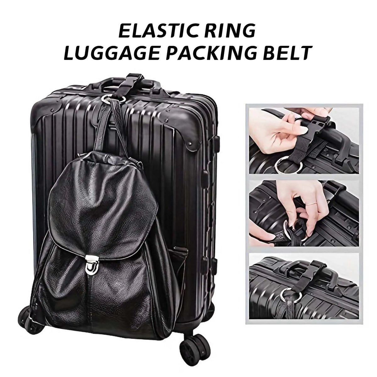 Adjustable Luggage Strap – Add-A-Bag Belt for Travel Backpacks