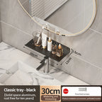 Aluminum Bathroom Wall Shelf – Punch-Free Storage for Kitchen and Toilet