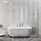 Clear PEVA Shower Curtain – Waterproof Mildew-Resistant Liner for Bathroom