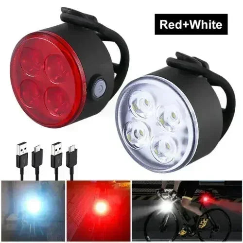 Rechargeable Bike Light Set – Waterproof LED Headlight for MTB Cycling