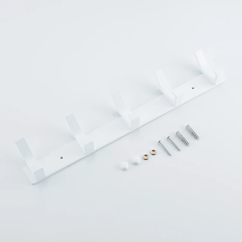 Wall Mounted Coat Rack – Matte Black Clothes Hook for Bathroom and Entryway