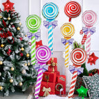 Candy Bow Lollipop Foil Balloons – Festive Decor for Birthday Parties