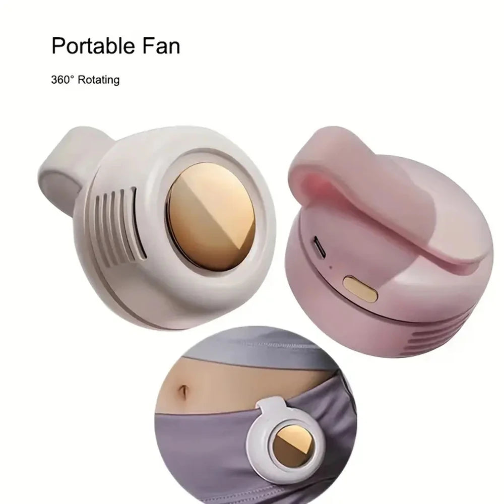 Portable Bladeless Waist Fan – 3-Speed Silent Cooling for Outdoor Work