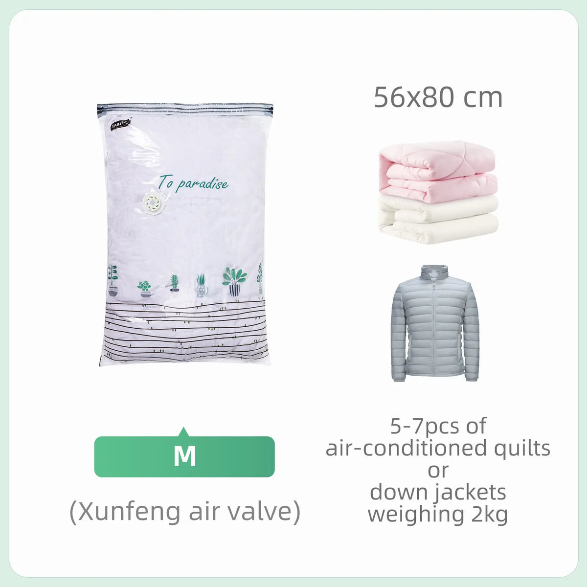 Cubic Vacuum Storage Bags – Large Plastic Compression Seals for Travel Packing