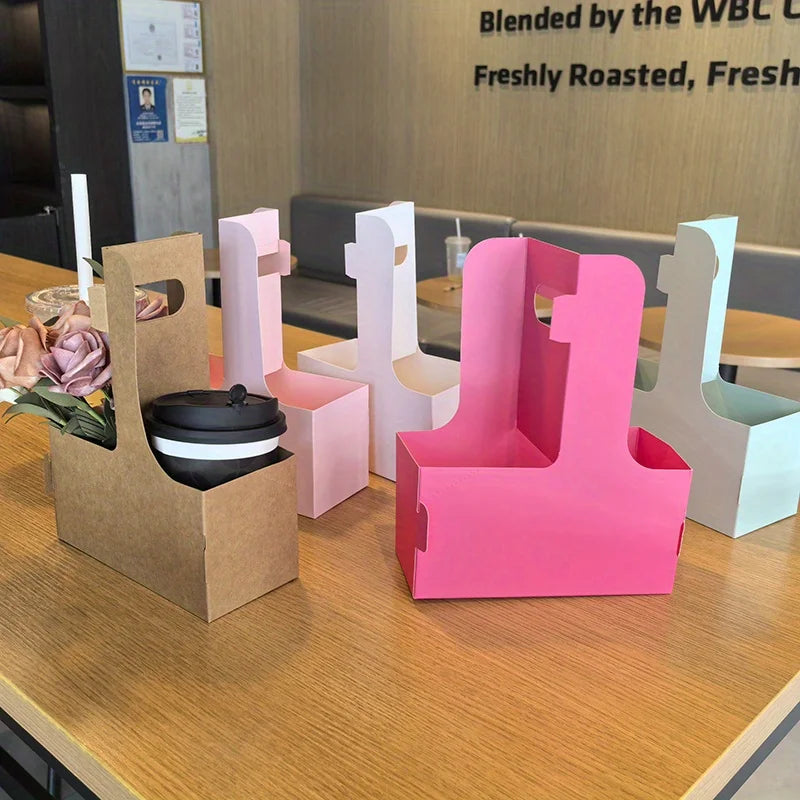 Floral Paper Gift Boxes – Decorative Handle Carriers for Birthday Wedding Party