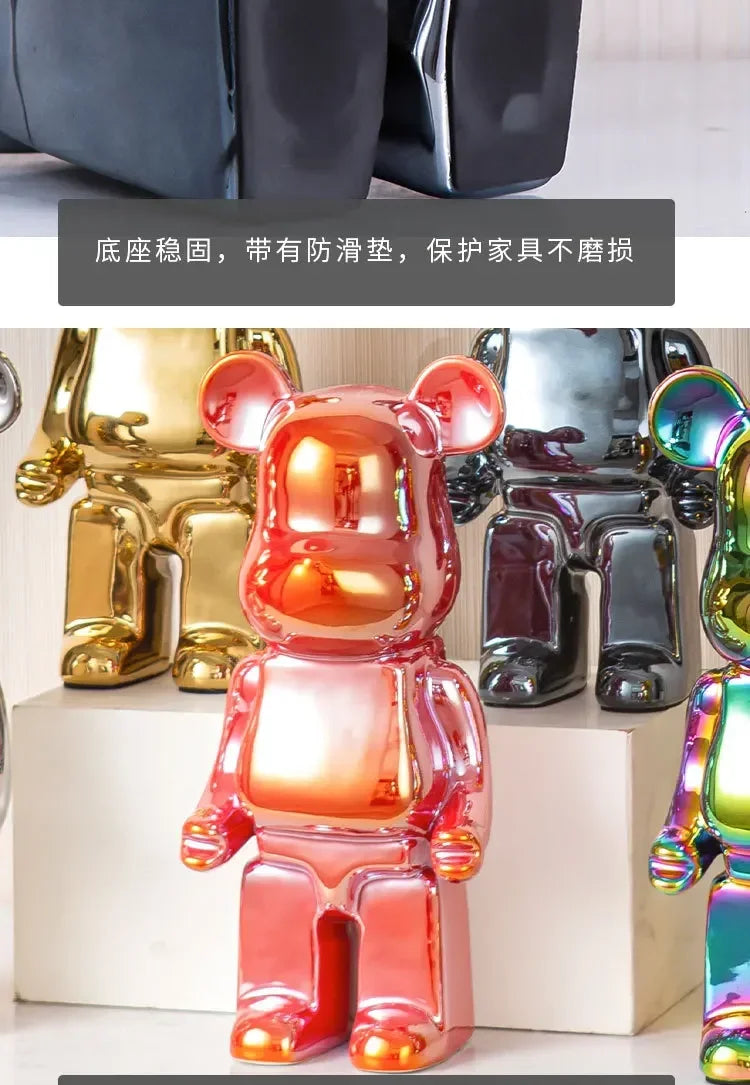Ceramic Bear Figurine – Aesthetic Luxury Sculpture for Modern Home Decor