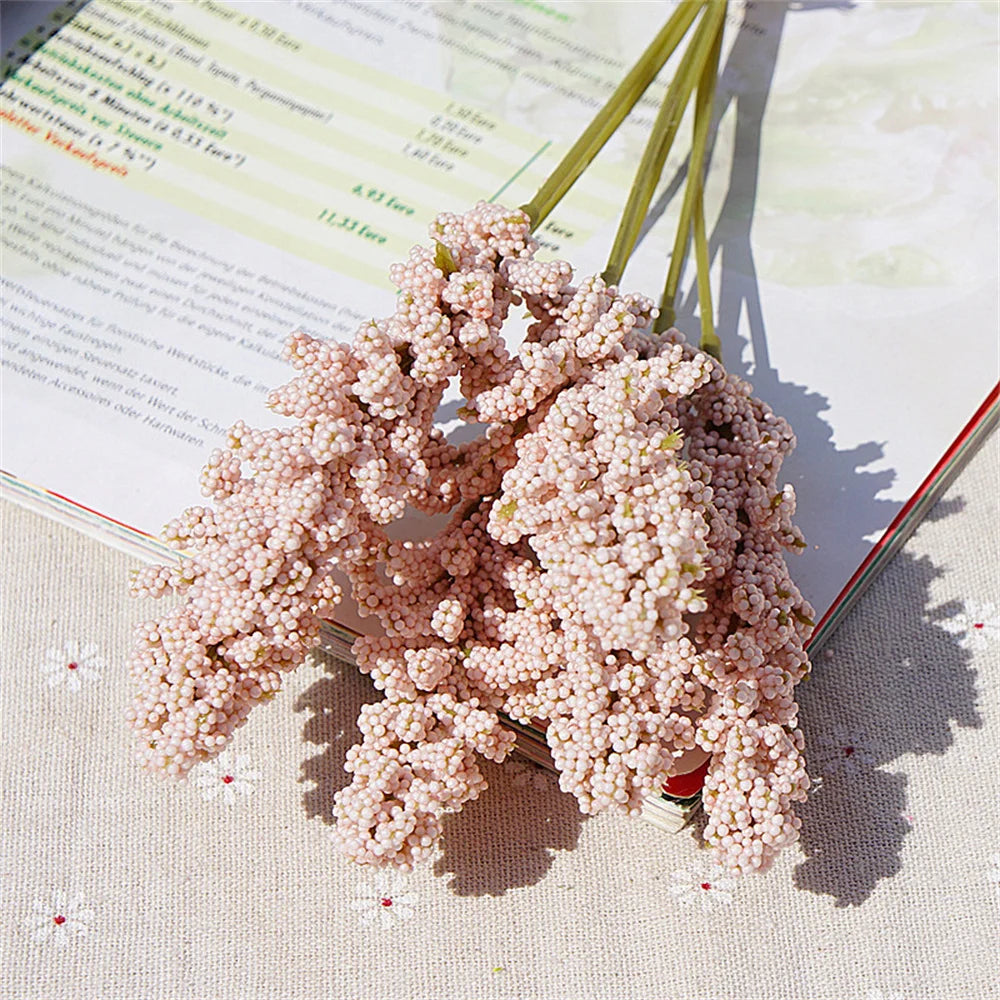 Artificial Lavender Flowers – PE Plastic Plant Bouquet for Home Table Decor