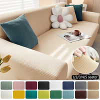 Jacquard Stretch Sofa Cover – Elastic Slipcover for L Shape and Standard Couches