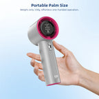 Rechargeable Handheld Turbo Fan – Digital 100-Speed Airflow for Outdoor Travel