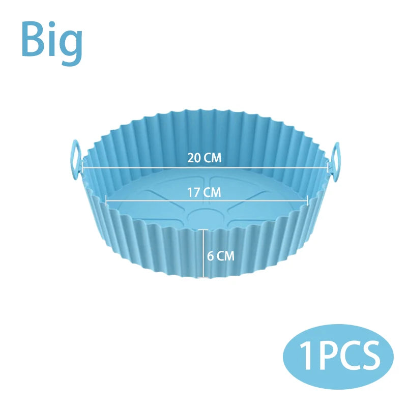 Reusable Silicone Air Fryer Basket – Non-Stick Baking Tray for Cooking