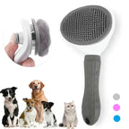 Self-Cleaning Pet Grooming Brush – Dematting Tool for Dogs and Cats