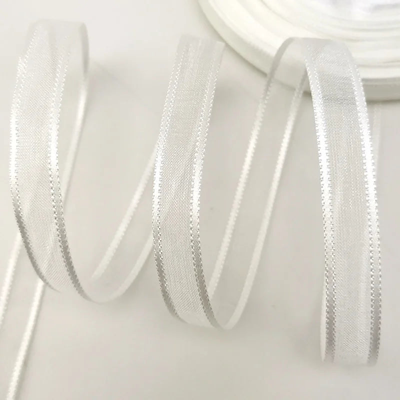 Organza Ribbon 3/8 Inch – Sheer Fabric Trim for Gift Wrapping and Crafts