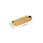 Stainless Steel Oval Tray – Minimalist Jewellery Storage for Desktop Decor