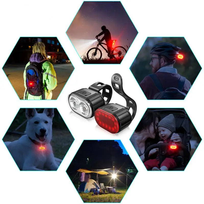 Rechargeable Bike Light Set – Waterproof LED Headlight for MTB Cycling