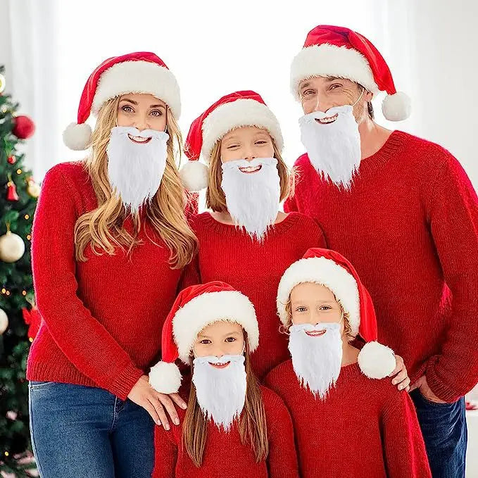 White Santa Claus Beard – Simulated Costume Prop for Christmas Cosplay