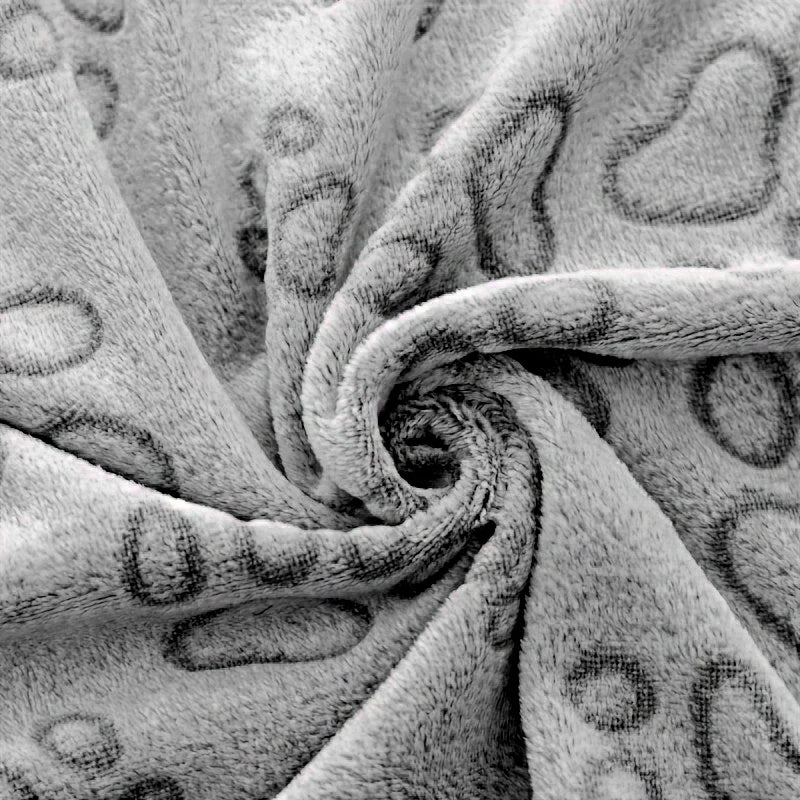 Plush Dog Paw Print Blanket – Soft Flannel Pet Mat for Dogs and Cats