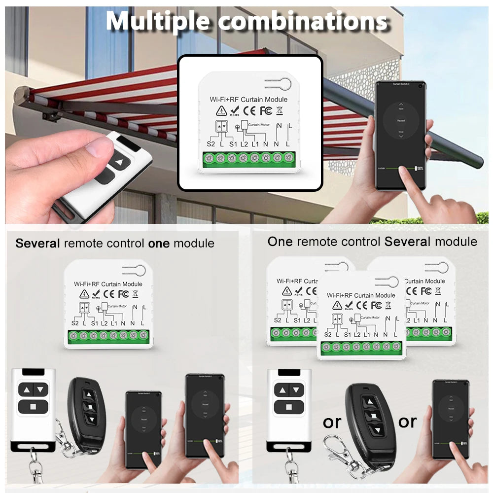 WiFi Smart Curtain Switch – Rolling Shutter Controller for Alexa Home Automation