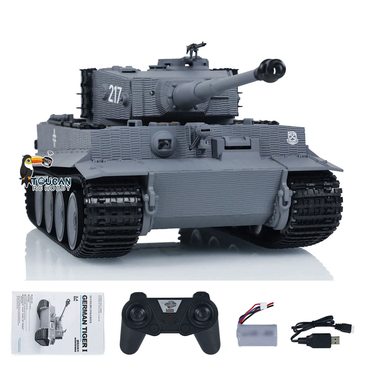 Taigen 1/24 Tiger I RC Battle Tank – Infrared Combat Vehicle for Military Hobbyists