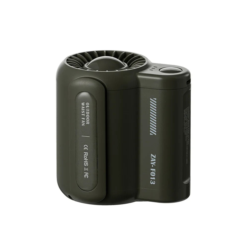 Portable Waist Clip Fan – Rechargeable Cooling Device for Outdoor Camping