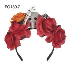 Mexican Rose Flower Crown – Boho Floral Headpiece for Halloween Party Wedding
